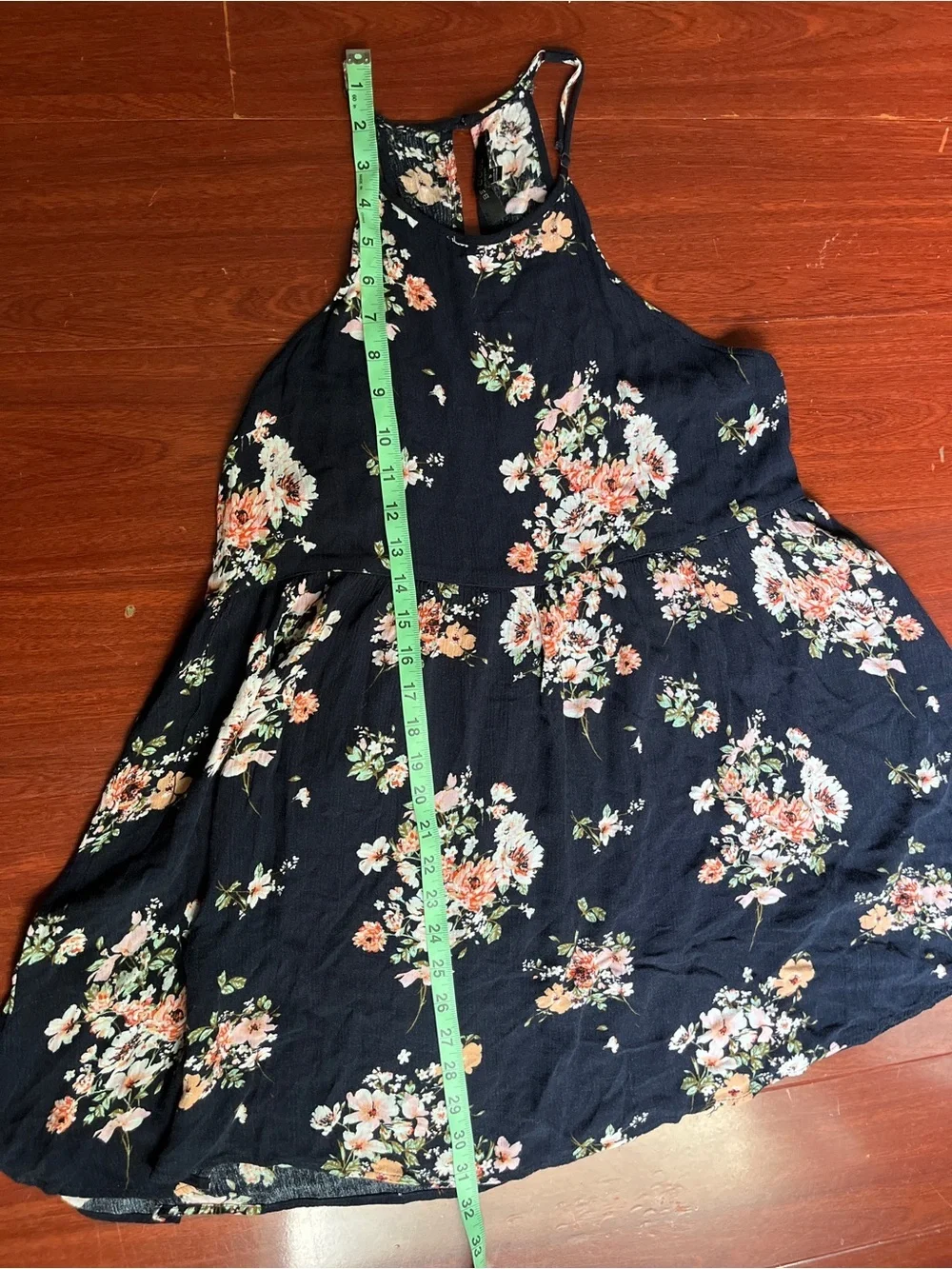 BE COOL Floral Black A-Line Skirt with Pink Accent